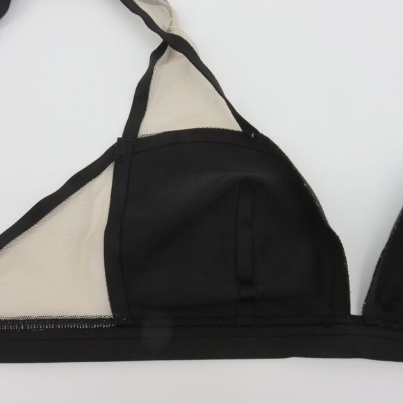 Victorias Secret Womens Small Black Mesh Plunge Bralette 24492967 Nylon Blend - Picture 9 of 15
